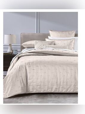 NIP Hotel Collection Glint 3-Pc. Coverlet Set, King in Blush $500 MSRP